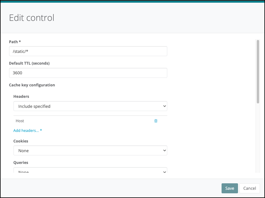 Edit CDN control