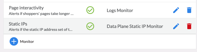 Select delete icon for a data plane monitor