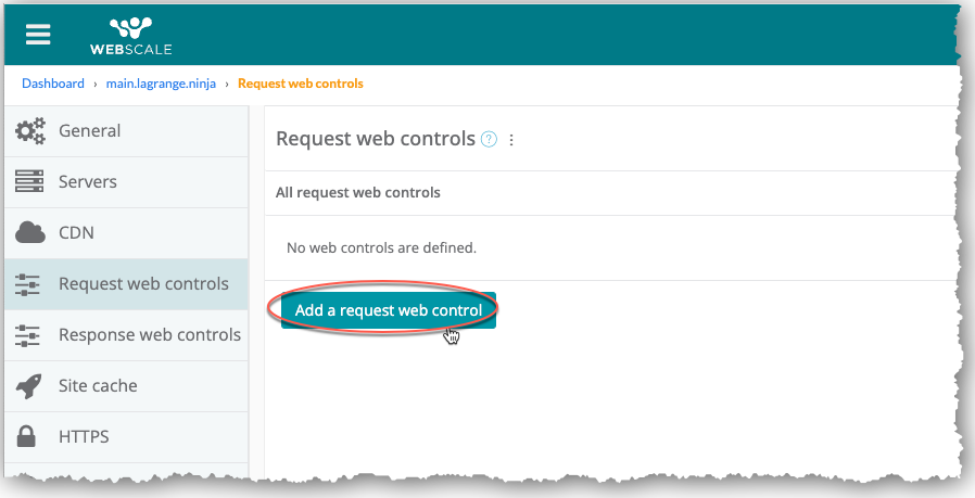 Edit request web controls section