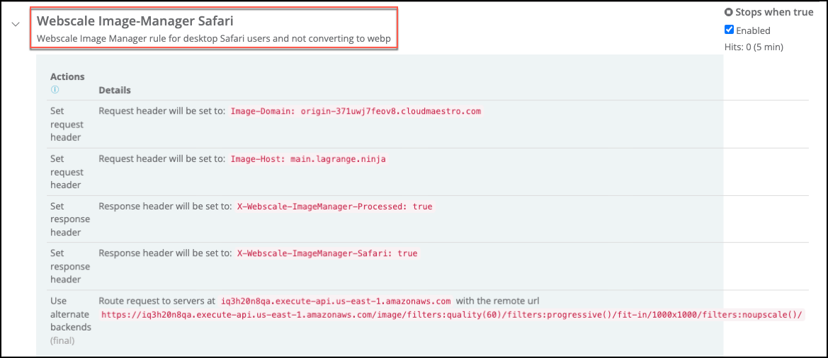 Image Manager desktop Web Control actions