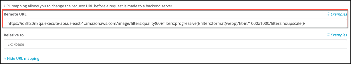 Url mappings settings